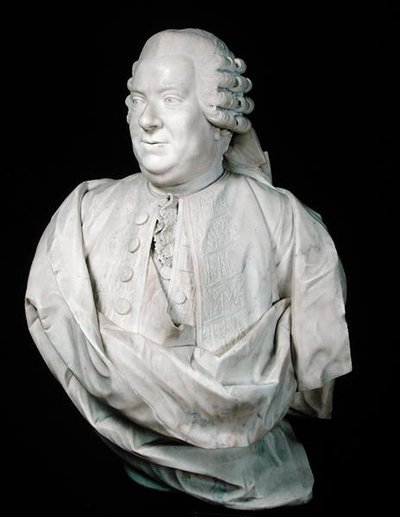 Byste av Nicolas Beaujon (1718-86) (marmor) av Jean Antoine (attr. to) Houdon