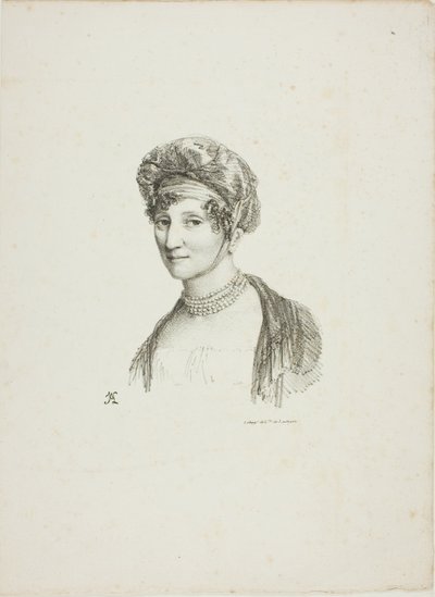 Portrett av en kvinne i en turban av Jean Antoine Laurent