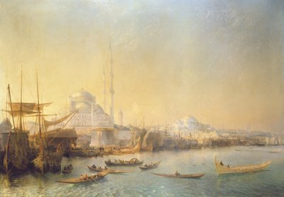 En omfattende utsikt over Konstantinopel og Det gylne horn, 1840 av Jean Antoine Theodore Gudin