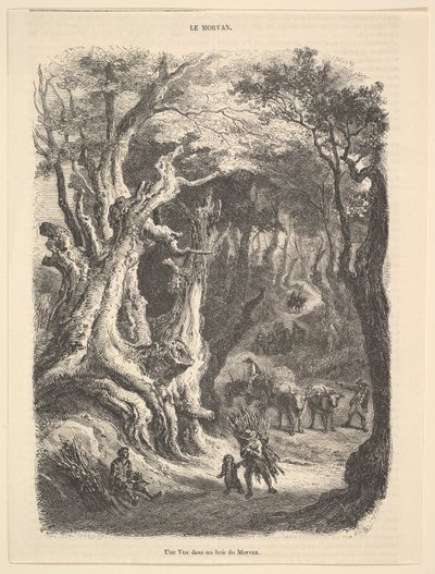 En utsikt i Morvan-skogen, 1837-66. av Jean Antoine Watteau