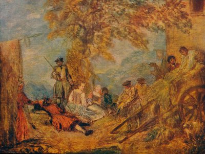 Camp Scene, c1600-tallet, 1909 av Jean Antoine Watteau