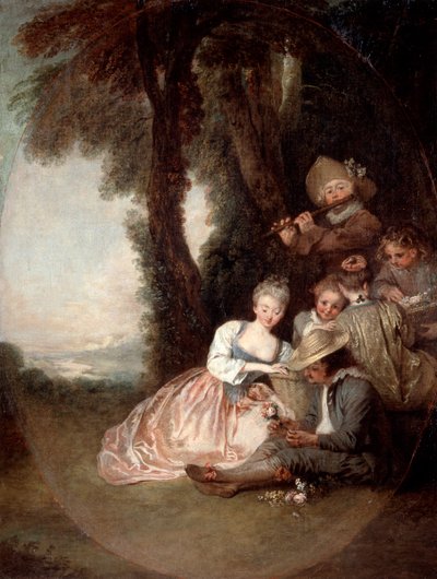 Champetre-konsert, 1715 av Jean Antoine Watteau