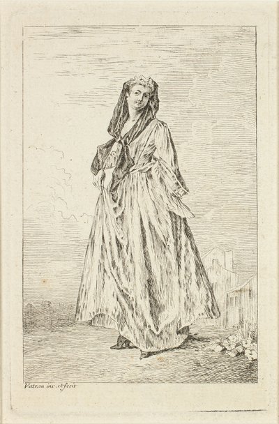 Modusfigurer av Jean Antoine Watteau