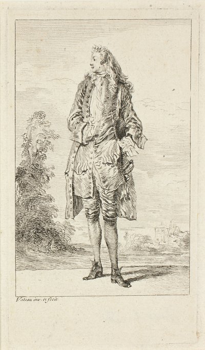 Modusfigurer av Jean Antoine Watteau