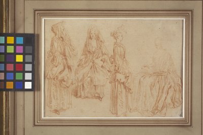 Vier Damen von Jean-Antoine Watteau