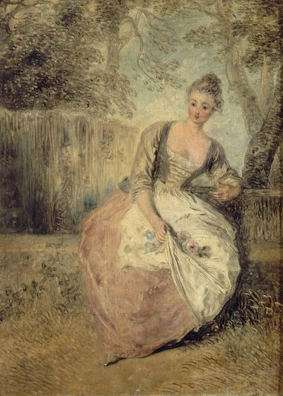 The Worried Mantis, 1716-1720 av Jean Antoine Watteau