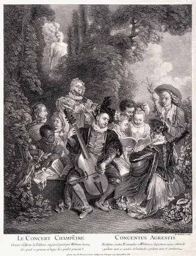 Landskonserten, 1735 av Jean Antoine Watteau