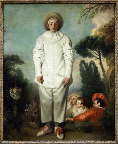 Pierrot, tidligere kjent som Gilles (olje på lerret) av Jean Antoine Watteau