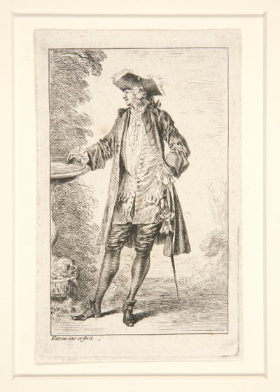 Tallerken fra serien Figures de mode (Figures of Fashion) av Jean Antoine Watteau