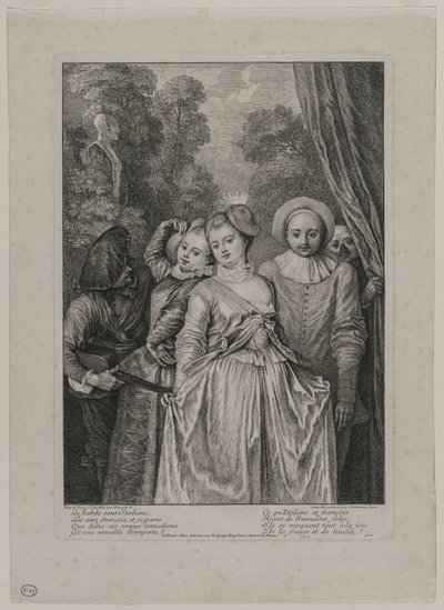 Klærne er italienske av Jean Antoine Watteau
