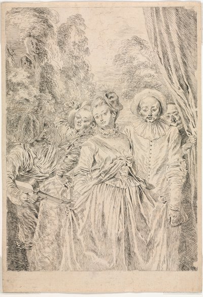 Klærne er italienske, 1715-16. av Jean Antoine Watteau
