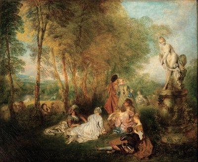 Kjærlighetens fest, ca. 1718-1719 av Jean Antoine Watteau