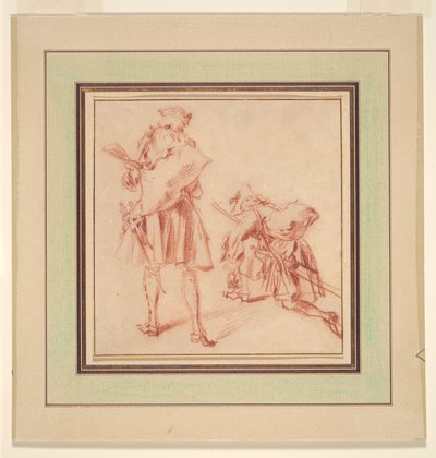 To rekrutter av Jean Antoine Watteau