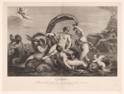 Galatea sett av Polyphemus Galathee (tittel på objekt) av Jean Audran