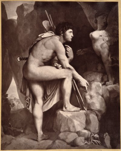 Ødipus med sfinx ifølge Ingres. av Jean Auguste Dominique (after) Ingres