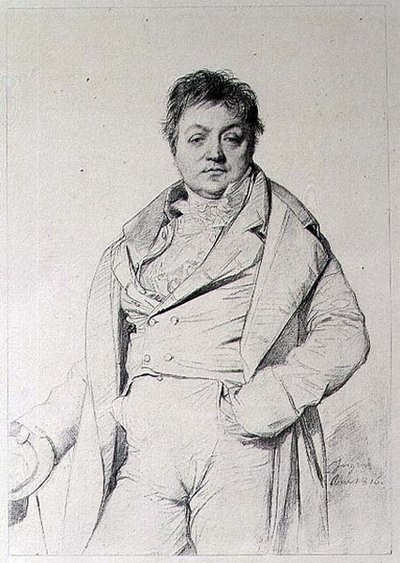 Portrett av en mann av Jean Auguste Dominique (after) Ingres