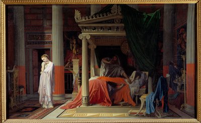 Antiochus sykdom eller Antiochus og Stratonice Antiochus (324-261 f.Kr.) er lei av kjærlighet til stemoren Stratonice. Maleri av Jean Auguste Dominique Ingres (1780-1867) 1840 Søn. 0,57x0,98 m Chantilly, musee Conde - Sykdommen til Antiochus eller Antiochu av Jean Auguste Dominique Ingres