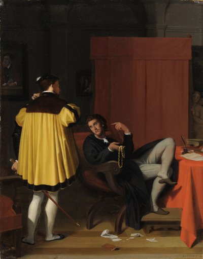 Aretino og utsendingen til Charles V av Jean Auguste Dominique Ingres