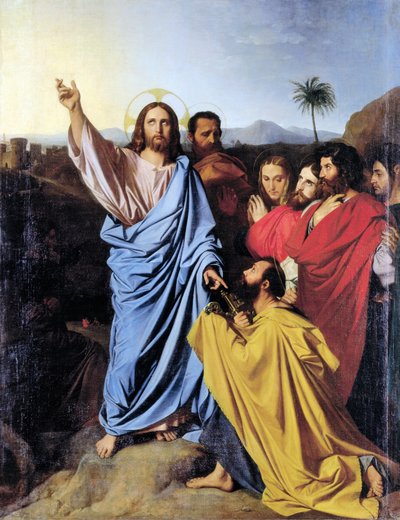 Levering av nøklene til St. Peter, av Jean Auguste Dominique Ingres av Jean Auguste Dominique Ingres