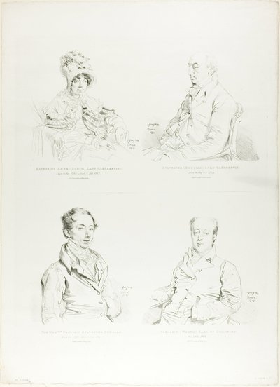 Fire familieportretter av Jean Auguste Dominique Ingres
