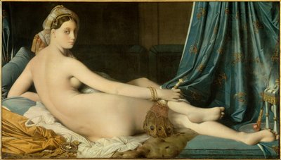 Grande Odalisque-maleri av Jean Auguste Dominique Ingres (1780-1867) 1814 Dim. 0,91 x 1,62 m - Grande Odalisque. Maleri av Dominique Ingres (1780-1867) av Jean Auguste Dominique Ingres