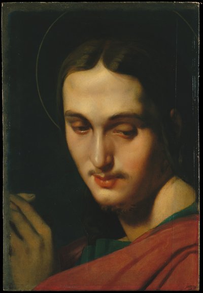 Hodestudie av evangelisten Johannes av Jean Auguste Dominique Ingres