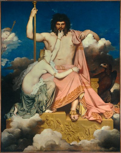 Jupiter og Thetis-maleri av Jean Auguste Dominique Ingres (1780-1867) 1811 Søn. 3,2x2,6 m Aix en Provence, Musee Granet av Jean Auguste Dominique Ingres
