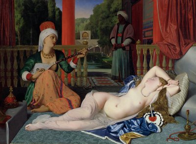 Odalisque med slave av Jean Auguste Dominique Ingres