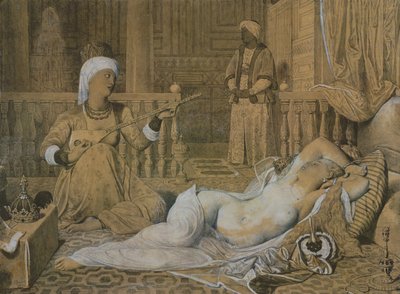 Odalisque med en slave, 1858 av Jean Auguste Dominique Ingres