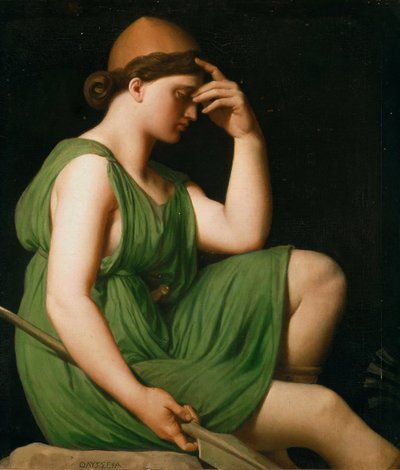 Odyssevs. Studie for Triumph of Homer, ca. 1850. av Jean Auguste Dominique Ingres