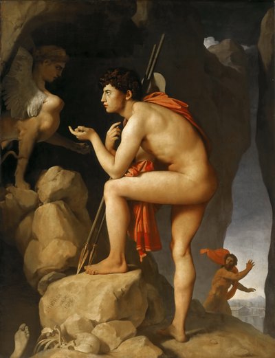 Ødipus og sfinksen av Jean Auguste Dominique Ingres