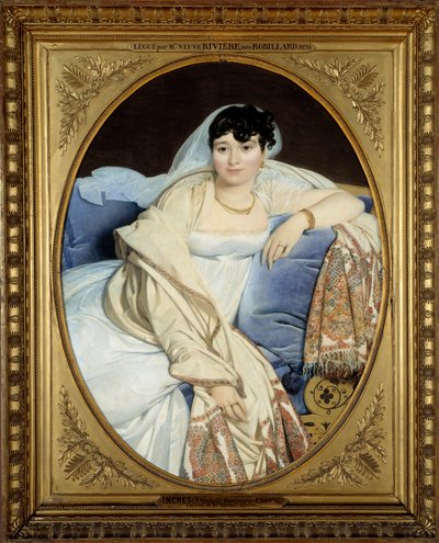 Portrett av Madame Riviere (1773-1848) Hustru av Philibert Riviere Maleri av Jean Auguste Dominique Ingres (1780-1867) 1806 Søn. 1,16x0,9 m - - Madame Philibert Riviere, født Marie Françoise Jacquette Bibiane Blot de Beauregard (1773-1848). Maleri av John av Jean Auguste Dominique Ingres