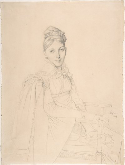 Portrett av en sittende dame av Jean Auguste Dominique Ingres