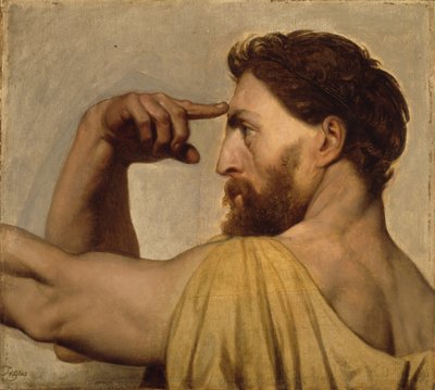 Study for Phidias in the Apotheosis of Homer, 1827 av Jean Auguste Dominique Ingres