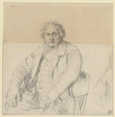 Studie til portrettet av Louis-François Bertin (1766-1841) av Jean Auguste Dominique Ingres