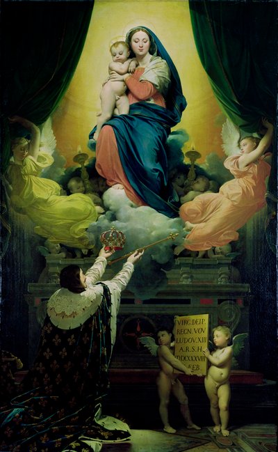 The Vow of Louis XIII (1601-43) 1824 (olje på lerret) av Jean Auguste Dominique Ingres