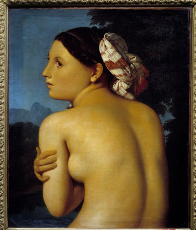 Badegjesten. Maleri av Jean Auguste Dominique Ingres (1780-1867) av Jean Auguste Dominique Ingres