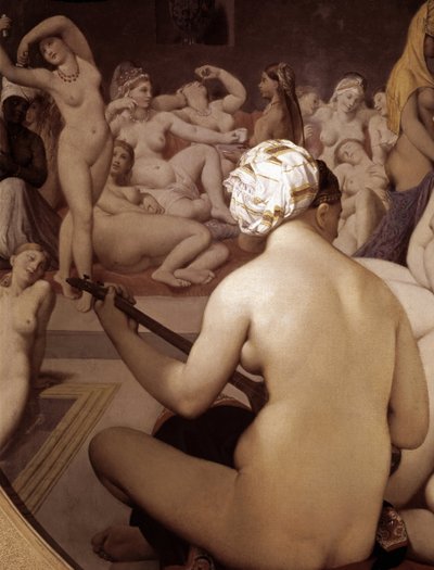 Det tyrkiske badet, detalj (1862 - Olje på tre) av Jean Auguste Dominique Ingres