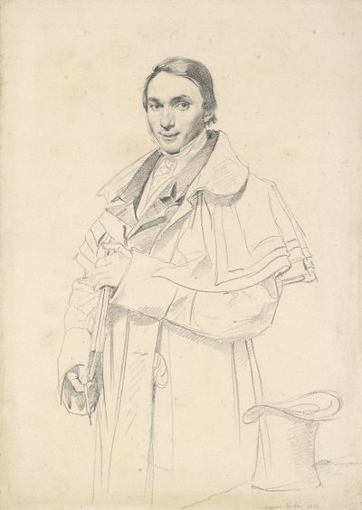 Tre-kvarts portrett av Jean-Francois-Antoine Forest, 1823 av Jean Auguste Dominique Ingres