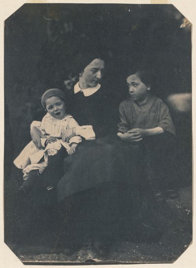 Mor med to barn, ca. 1855. av Jean Baptist Frénet