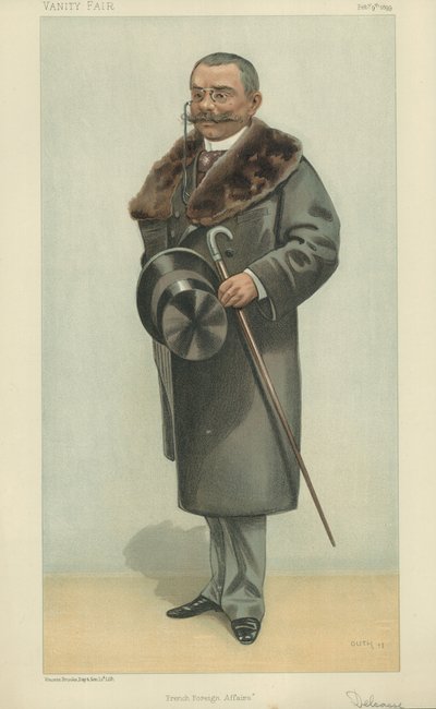 M Theophile Delcasse (farge litho) av Jean Baptiste (after) Guth