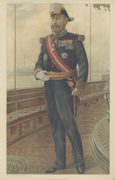 Viseadmiral Caillard (farge litho) av Jean Baptiste (after) Guth