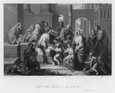 Kristus velsigner små barn, Lukas XVIII av Jean-Baptiste (after) Jouvenet