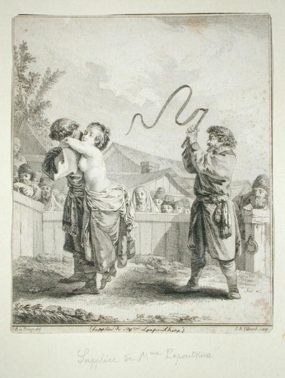 Bønn fra Madame Lapoutkine, gravert av Jean Baptiste Tilliard (gravering) av Jean Baptiste (after) Le Prince