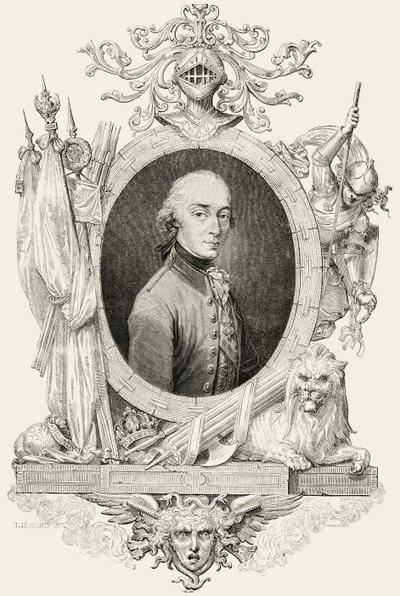 Charles XIV (1763-1844): konge av Sverige og Norge og prins av Ponte Corvo, gravert av Pannemaker (gravering) av Jean Baptiste (after) Lienard