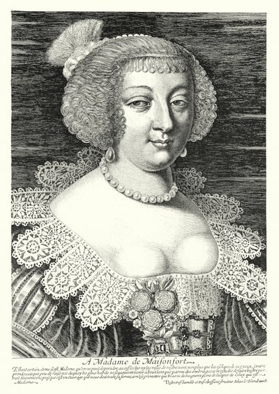 Madame de Maisonfort (gravering) av Jean Baptiste Alexandre (after) Le Blond