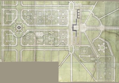 Design for Strelna-palasset og parken, 1717 av Jean Baptiste Alexandre Le Blond