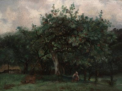 Landskap med liten jente av Jean Baptiste Antoine Guillemet
