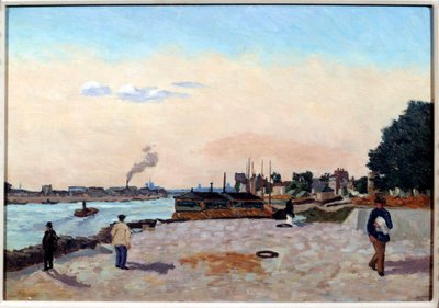 Bercy dock rundt 1874. Maleri av Jean Baptiste Armand Guillaumin (1841-1927) av Jean Baptiste Armand Guillaumin