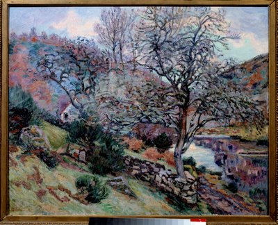 Crozan, the Rock of the Echo Painting av Jean Baptiste Armand (1841-1927) Bayonne Musee Bonnat fra 1800-tallet av Jean Baptiste Armand Guillaumin